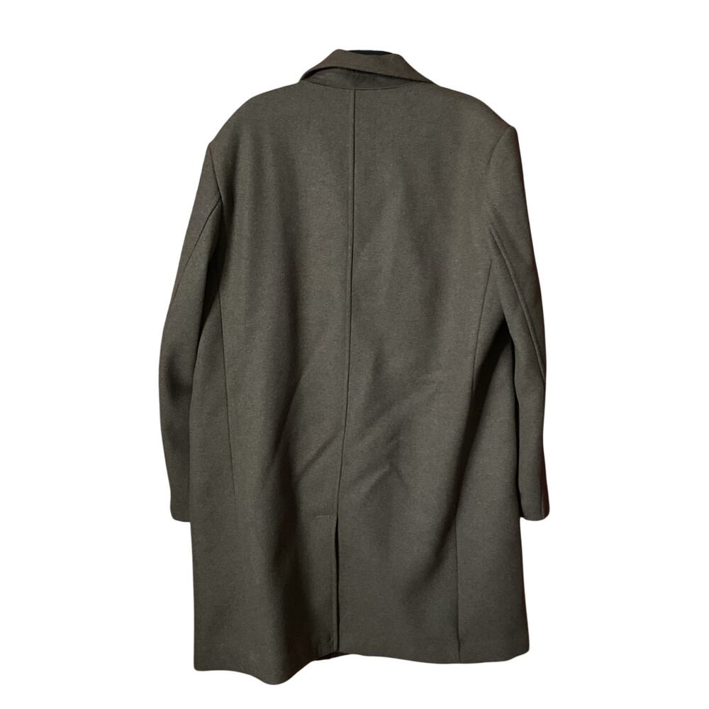H&M Brown Wool Blend Overcoat Men’s Long Coat Button Front Size XL Classic - Picture 2 of 10